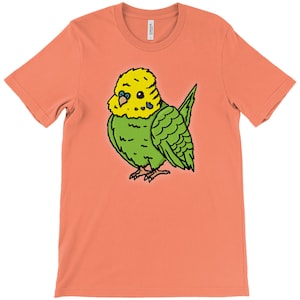 Fluffy Yellow & Green Budgie T-shirt