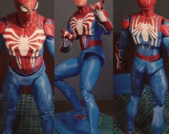 STL File - Spiderman action figure 3D printing with fully color ready, female movable body action figure toy model draw