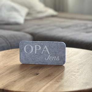 Glasses case personalized with name, felt, storage, protection, grandma, grandpa, birthday, Christmas, gift for glasses wearers, stylish
