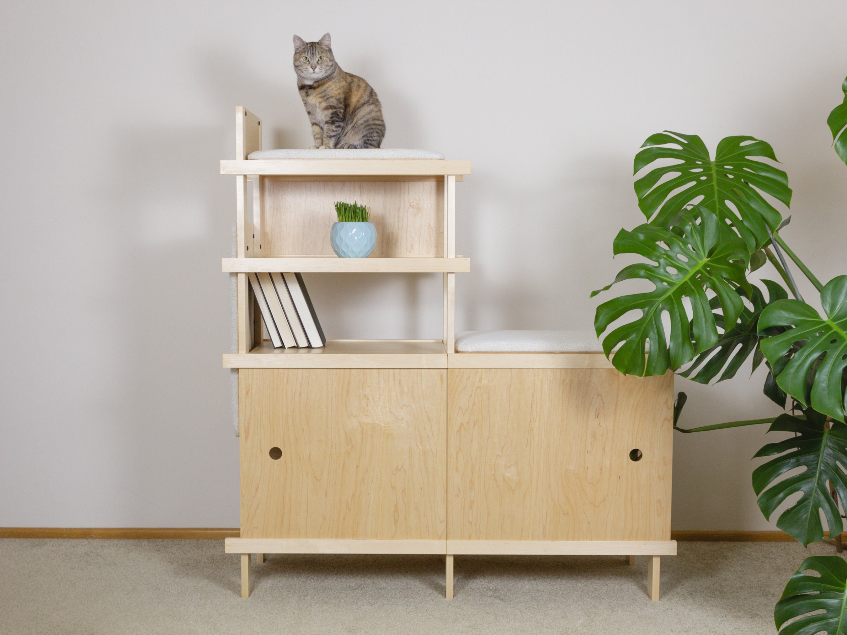 Cat tree with litter box hot sale