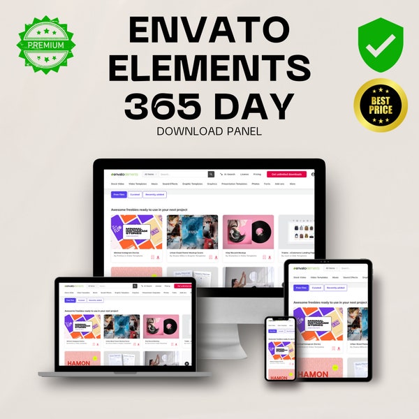 Envato Elements-Download-Service – 365-Tage-Abonnement – schneller Download