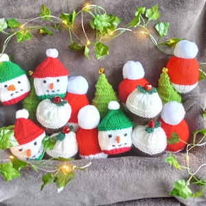 Handgestrickte Weihnachtsschokoladenorange Bezüge/Neuheiten