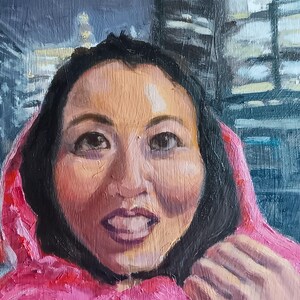 Snow, At Last! Portrait of Joanna An original oil painting
