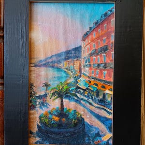 Studie #19: Mediterane Vibes. Morgen In Schönen original Ölgemälde