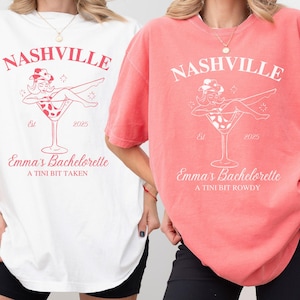 Custom Nashville Bachelorette Shirts, Personalized Comfort Colors Girls Trip T-shirt, Nashville Bach Party, Custom Location, Nash Bash Tees