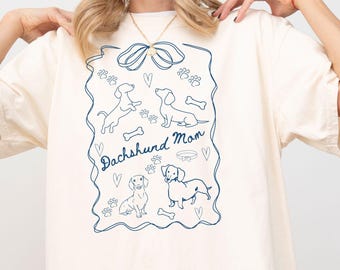 Dachshund Mom Shirt, Comfort Colors Dachshund Shirt, Dog Mom Gift, Doxie Mom Shirt, Dog Lover Tee, Puppy Owner Shirt, Doxie Mama Gift