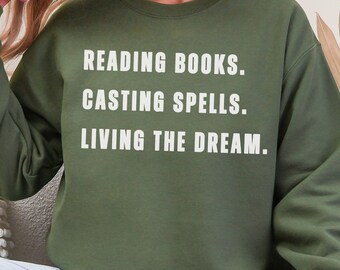 Halloween Reading Shirt, Reading Sweatshirt, Halloween Book Sweater, Reader Shirt, Gift for Book Lover, Teacher Gift, Gift for Librarian