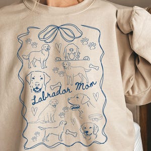 Lab Dog Mom Shirt, Labrador Retriever Sweatshirt, Lab Dog Mom Gift, Lab Mom Pullover, Dog Lover Crewneck, Lab Mama Sweater, Puppy Owner Gift
