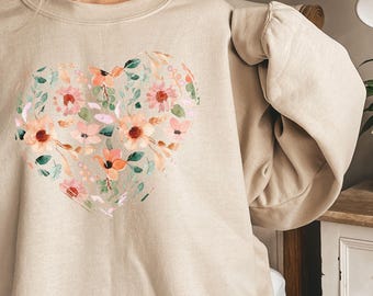 Gardening Shirt, Wildflowers Sweatshirt, Cottage Core Floral Sweater, Botanical Garden Gift, Pressed Flower Sweatshirt,Gift for Garden Lover