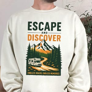 RV Sweatshirt, Road Trip Shirt, Camping Shirt, RV Life, Camper Shirt, Vacation Sweater, Nature Lover Gift, Outdoor Adventure Sweatshirt