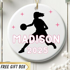 Personalized Basketball Ornament, Custom Basketball Gift, Sports Keepsake, Basketball Lover Gift, Player Ornament, Team Spirit Decor