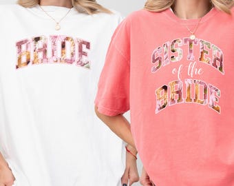 Bride Bridesmaid Comfort Colors Shirt, Custom Bridal Party Shirts, Bachelorette Party Shirt, Custom Wedding Day Gift, Maid of Honor Proposal