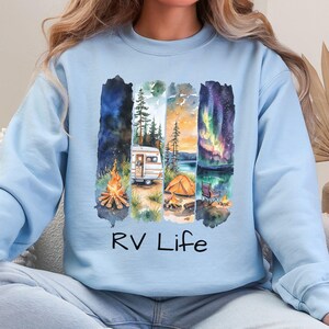 RV Sweatshirt, Road Trip Shirt, Camping Shirt, RV Life, Camper Shirt, Vacation Sweater, Nature Lover Gift, Outdoor Adventure Sweatshirt