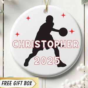 Personalized Basketball Ornament, Custom Basketball Gift, Sports Keepsake, Basketball Lover Gift, Player Ornament, Team Spirit Decor