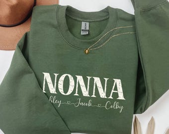 Personalized Grandma Shirt, Grandkids Names, Mimi Sweater, Nana Gift, Custom Gigi Shirt, Mother's Day Gift, Grandma Sweatshirt, Gift for Mom