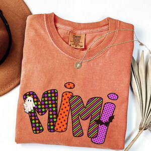 Halloween Mimi Shirt, Kids Names, Halloween Mimi Tee, Nana Gift, Custom Family T shirt, Grandma Gift, Mom T-Shirt, Comfort Colors Shirt