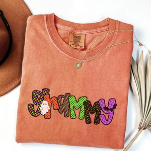 Halloween Grammy Shirt, Kids Names, Halloween Mimi Tee, Nana Gift, Custom Family T shirt, Grandma Gift, Mom T-Shirt, Comfort Colors Shirt