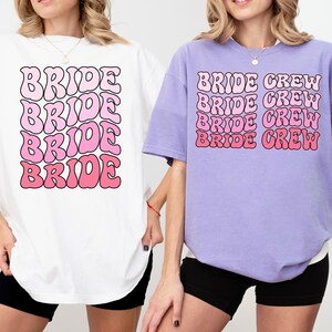 Bride Bridesmaid Comfort Colors Shirt, Custom Bridal Party Shirts, Bachelorette Party Shirt, Custom Wedding Day Gift, Maid of Honor Proposal