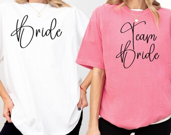 Bride Bridesmaid Comfort Colors Shirt, Custom Bridal Party Shirts, Bachelorette Party Shirt, Custom Wedding Day Gift, Maid of Honor Proposal