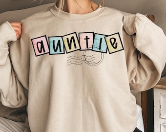 Auntie Shirt, Gift for New Aunt, New Aunt Sweatshirt, Aunt to Be Shirt, Pregnancy Reveal, Aunt Sweater, Christmas Gift for Aunt