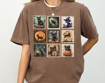 Halloween Cat Shirt, Cat Mom Gift, Cat Mama Tee, Spooky Season Tee, Black Cat T-Shirt, Fall Cat Shirt, Comfort Colors Tshirt, Cat Lover Gift