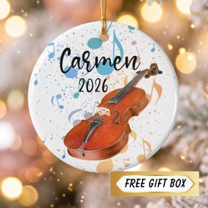 Viola Ornament, Music Gifts, Personalized Viola Gift, Music Ornament, Christmas Tree Decor, Orchestra Gift, String Player Gift