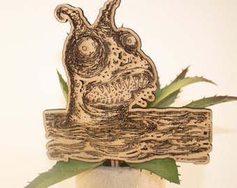Swamp Slug Plant Pal, Plant Decor, Gift for Plant Lover, Indoor Plant Accessory, Plant Buddy, Plant Lover Gift, Plant Friends