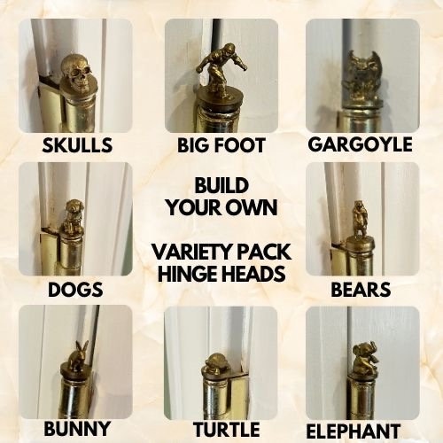 Rat Hinge Heads Decorative Topper Set Of 6,Animal Magnetic Hinge Head Toppers