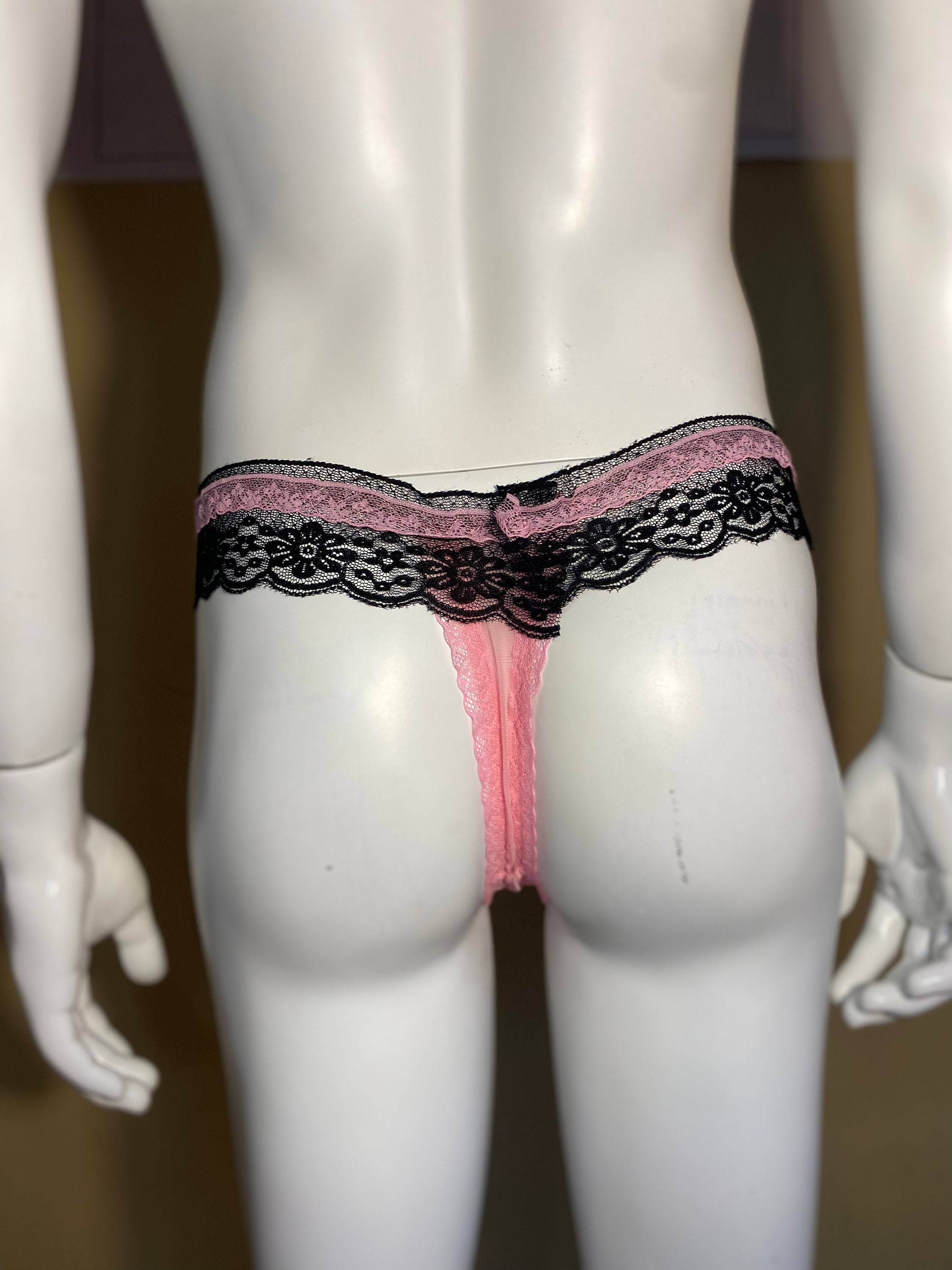 Lace Femboy Thong Sissy Lingerie For Men Femboy Lingerie Etsy