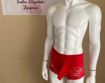 Lace Femboy Panties with Pouch / Femboy Lingerie / Sissy Lingerie for Men