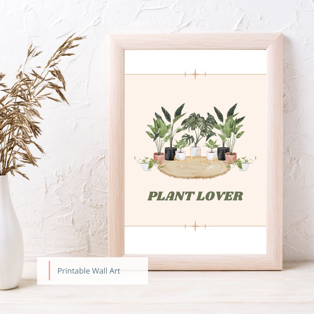 Botanical Bliss 'plant Lover' Digital Art Print - Lush Greenery for ...