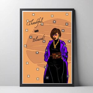 Inspirerende muurkunst| zwarte vrouwenkunst|Christelijke muurkunst| Digitale download