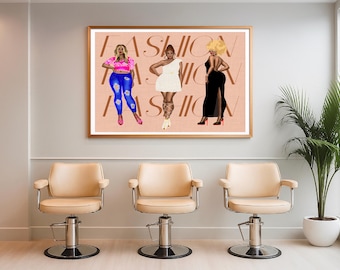 Black Woman Art Print: Fashion and Trendy Decor (Digital Download)