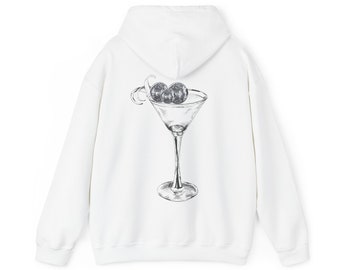 Martini Lover's Hoodie - Sip, Savor, and Stay Cozy in Style| Cocktail Apparel, Martini Lifestyle, Chic Lounge Wear Stylish Gift for Mixology