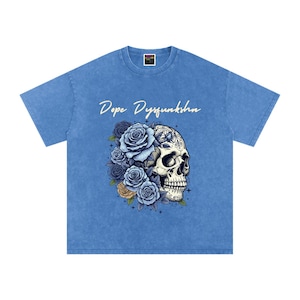 Camiseta extragrande de algodón lavada con nieve de Dope Dysfunkshn imagen 7