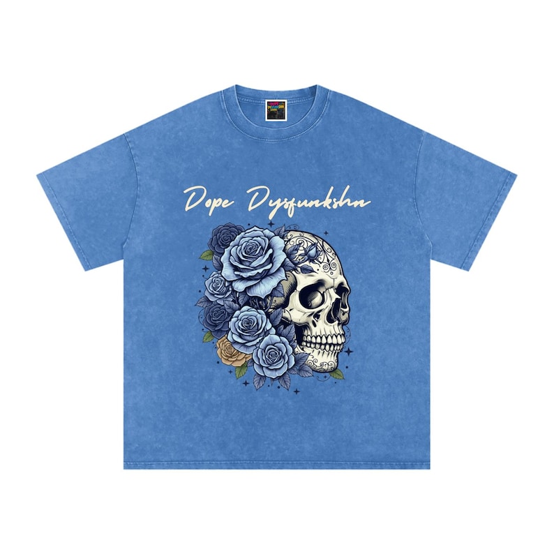 Camiseta extragrande de algodón lavada con nieve de Dope Dysfunkshn imagen 7