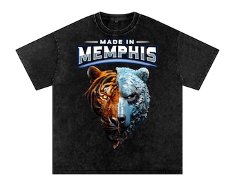 Camiseta extragrande con lavado ácido "Hecha en Memphis" de Dope Dysfunkshn - 250 g/m²
