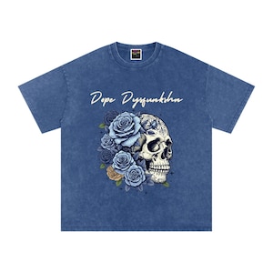 Camiseta extragrande de algodón lavada con nieve de Dope Dysfunkshn imagen 3