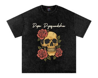 Camiseta extragrande de algodón lavada con nieve de Dope Dysfunkshn