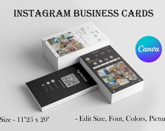 Bewerkbare sjabloon voor Instagram-visitekaartjes, schoonheidsvisitekaartje, QR-code visitekaartje, modern elegant visitekaartje, zweep-visitekaartje