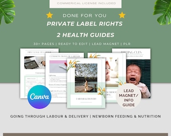 PLR Zwangerschap, voeding en voeding pasgeborenen, klaar voor jou-content, canvassjabloon, commerciële doorverkooprechten, PLR-content, EBOOK, digitaal