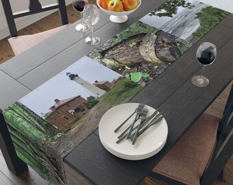 Personalized Photo Table Runner: Custom Wedding Dining Decor