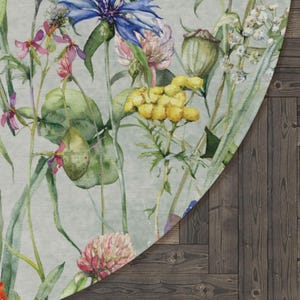 Cottagecore Floral Runder Teppich: Botanischer Garten Akzent (60 "x60 ") Bild 3