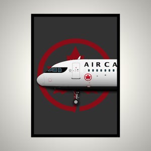 Aviation Poster, Air Canada Airbus A320 Matte Poster