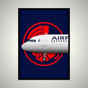 Aviation Poster, Air France Airbus A320 Matte Poster