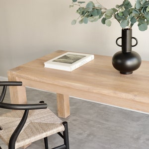 Parsons Dining Tabe | Solid White Oak Dining Table | Customizable
