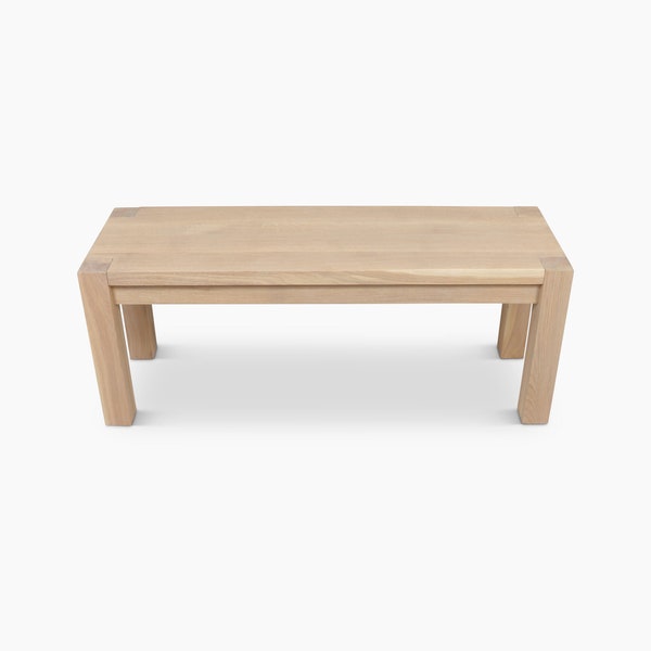 Parsons Bench | Solid White Oak Bench | Customizable