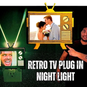 Old Retro TV Night Light and Personalized Decor