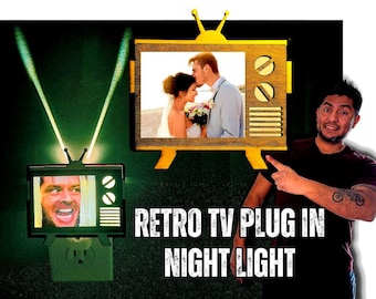 Old Retro TV Night Light and Personalized Decor
