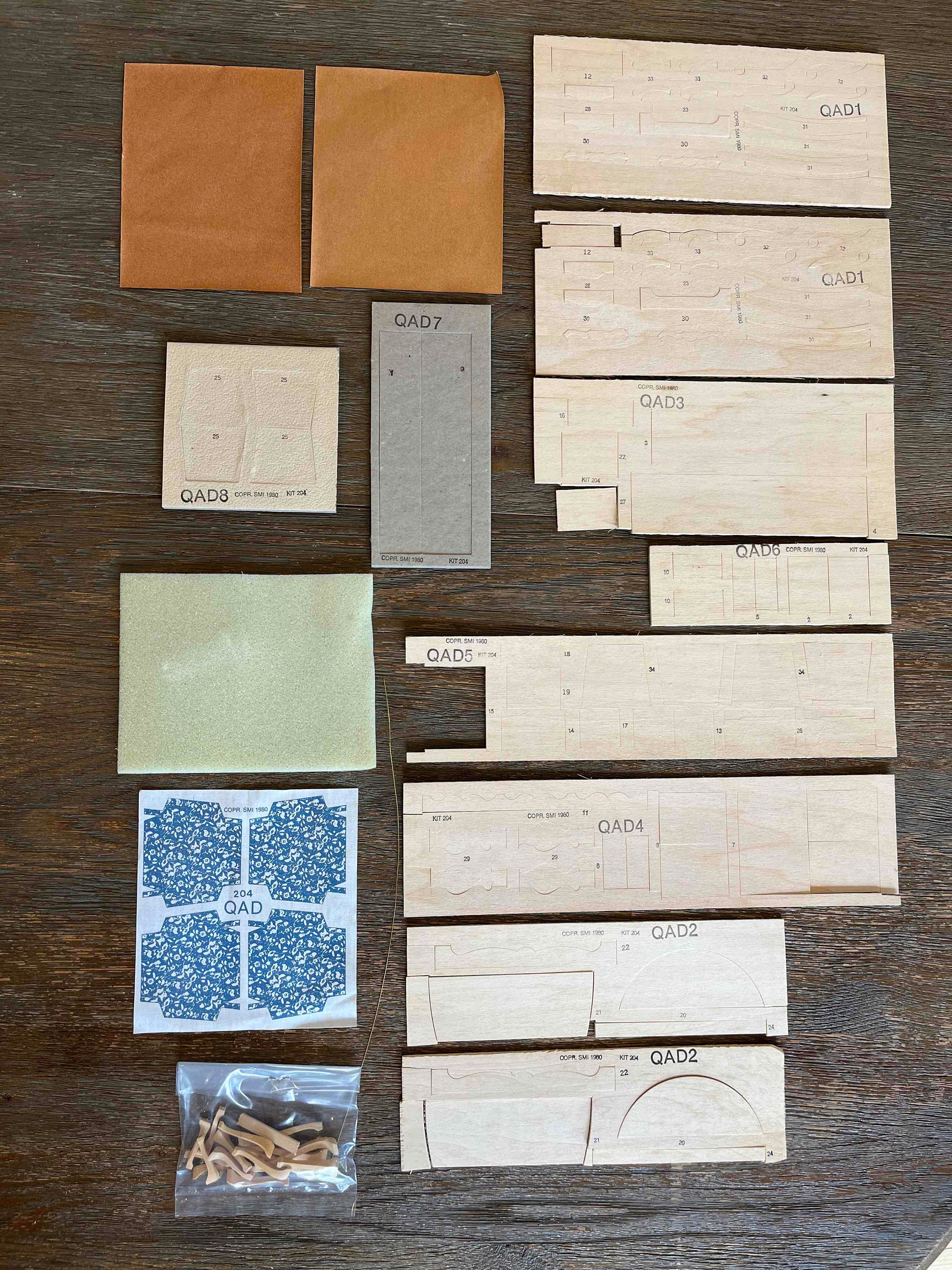 Miniature Wood Furniture Kit Queen Anne Collection Etsy